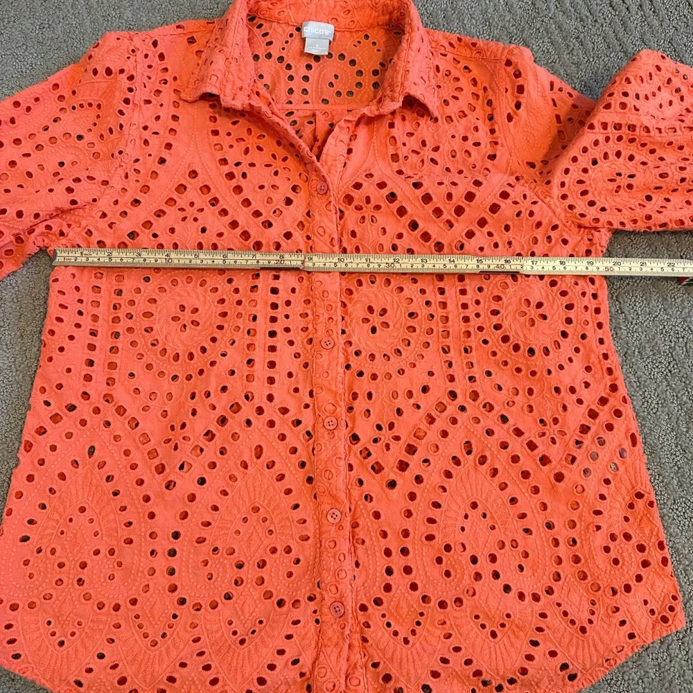 Chico’s Eyelet Button-Front Top + Matching Tank Set